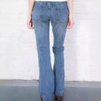 Jeans Slim Fit Low Waist Long Pants