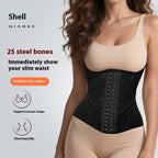 Lace Hourglass 25 Bone Shapewear Belly Contracting And Slimming Waistband Sports Fitness