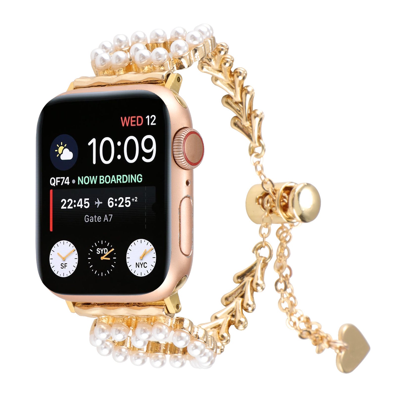 Smart Watch Fruit Metal Pearl Love Necklace Strap