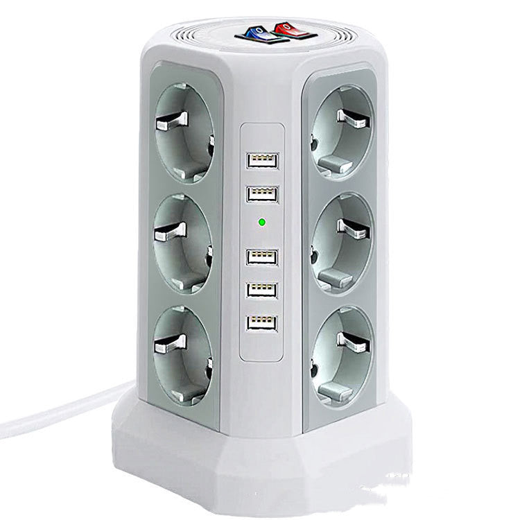 USB Lightning Protection Power Strip Tower Socket