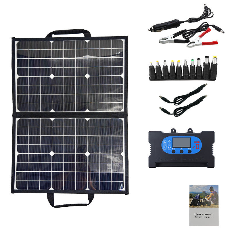 40w18v Solar Single Crystal Folding Bag Portable Green