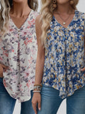 2PCS  Women's V-Neck Casual Sleeveless Summer Top Vest Shirt