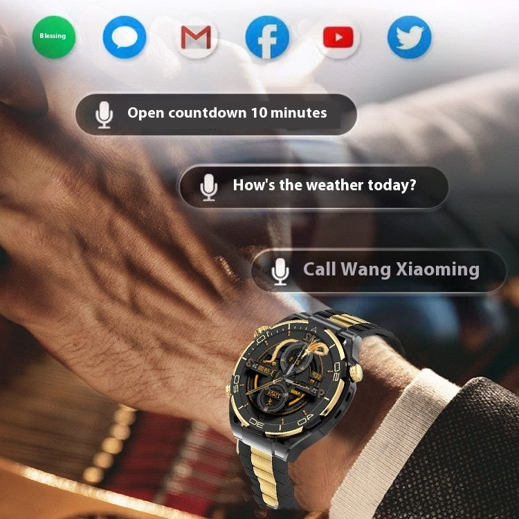 Extraordinary Gold Edition Multi-function Intelligent Sports Electronic Smart Watch