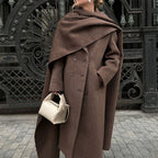 Arrival Of Scarf Collar Woolen Coat